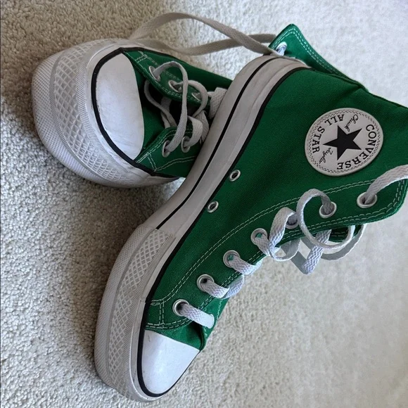 Converse Chuck Taylor All Star Platform Kelly Green High-Top, Men’s 5/ Women’s 7 - Picture 6 of 6